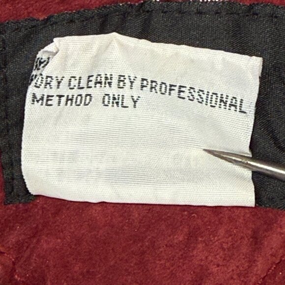 Dennis Basso Jacket Faux Fur Trim Burgundy Suede Leather Lined Size XS NWT - Picture 11 of 12